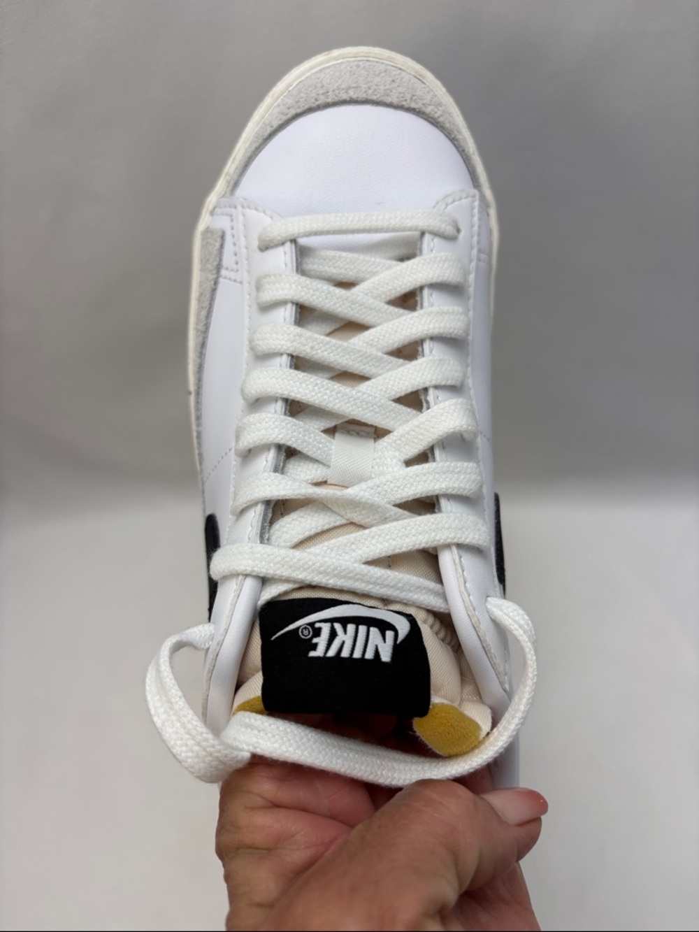 Nike Blazer Low ‘77 Women’s Sz8.5 New White with Black Swoosh Sneakers #323 - Picture 11 of 14